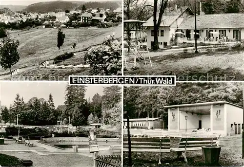 AK / Ansichtskarte Bad_Finsterbergen Teilansicht Ferienheim Leinagrund Schwimmbad Kurpark Huellrod Bad_Finsterbergen
