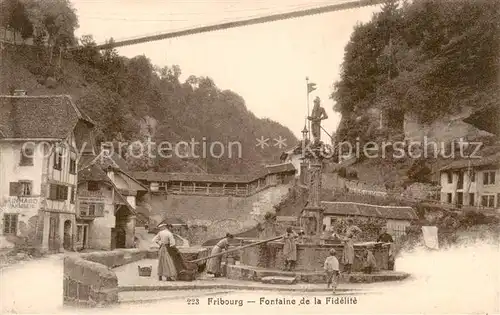 AK / Ansichtskarte Fribourg_FR Fontaine de la Fidelite Fribourg FR