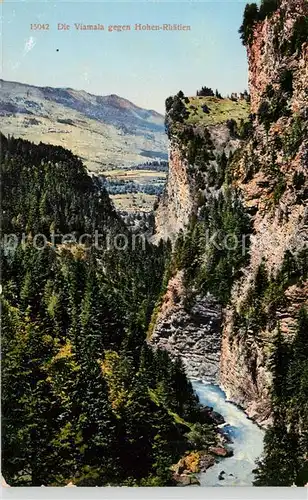 AK / Ansichtskarte Viamala_Thusis_GR mit den Hohen Rhaetien 