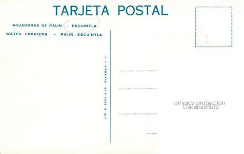 AK / Ansichtskarte Escuintla_Guatemala Aguadoras de Palin 
