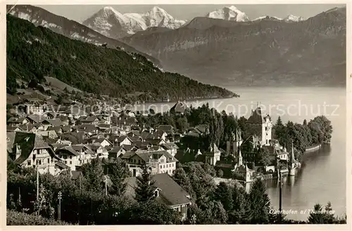 AK / Ansichtskarte Oberhofen_Thunersee Panorama Oberhofen Thunersee
