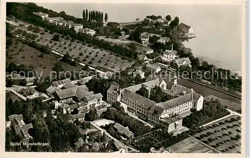 AK / Ansichtskarte Muensterlingen_TG Kantonsspital Fliegeraufnahme Muensterlingen_TG