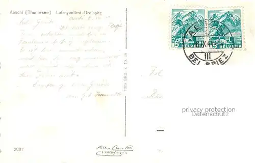 AK / Ansichtskarte Aeschi_BE Latreyenfirst Dreispitz Aeschi_BE