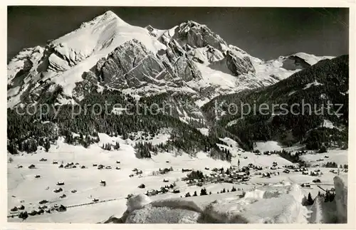 AK / Ansichtskarte Wildhaus__SG Skigebiet Obertoggenburg mit Schafberg und Saentis 