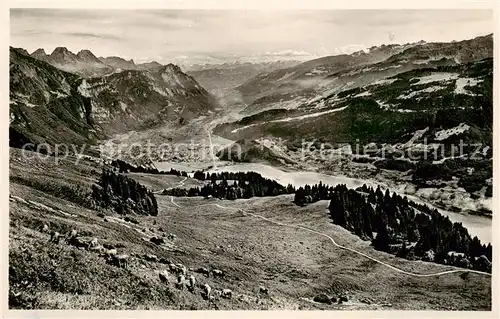 AK / Ansichtskarte Schrina Hochruck_Walensee_Wallensee_SG Spazierweg ob Kurhaus Schrina Hochruck 