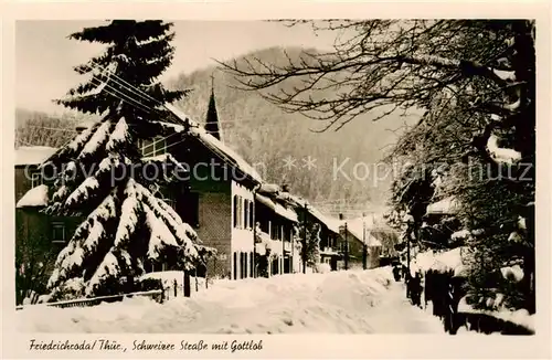 AK / Ansichtskarte Friedrichroda Schweizer Strasse mit Gottlob Friedrichroda