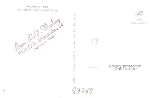 AK / Ansichtskarte Bad_Brueckenau Muetterheim und Haus am Berg Bad_Brueckenau