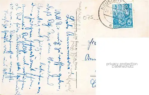 AK / Ansichtskarte Gera Schloss Osterstein Markt mit Simsonbrunnen Reussisches Theater Kuechengarten Gera