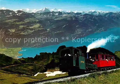 AK / Ansichtskarte  Zahnradbahn Brienz Rothorn Bahn Blick auf Brienzersee Berneralpen 