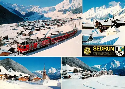 AK / Ansichtskarte  Eisenbahn Sedrun Grischun Graubuenden Eisenbahn