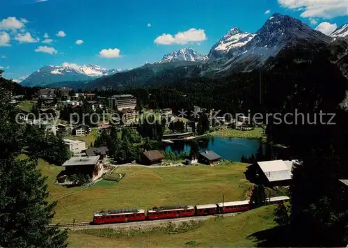 AK / Ansichtskarte  Eisenbahn Arosa Seegrube mit Untersee  Eisenbahn