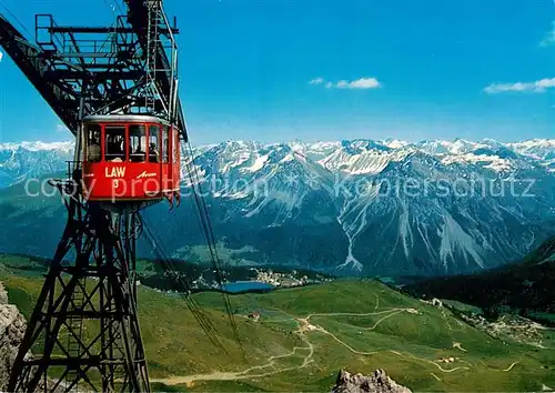 AK / Ansichtskarte 73841958 Seilbahn_Cable-Car_Telepherique Arosa Weisshorngipfel mit LAW  