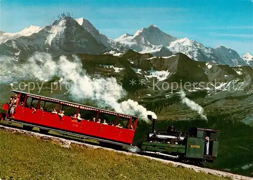 AK / Ansichtskarte  Bergbahn Brienz Rothorn Bahn Eiger Moench Jungfrau  Bergbahn