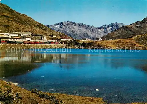 AK / Ansichtskarte  Eisenbahn Oberalp Passhoehe Eisenbahn