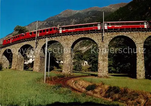 AK / Ansichtskarte  Eisenbahn Bernina Express Rhaetischer Bahn Brusio  Eisenbahn