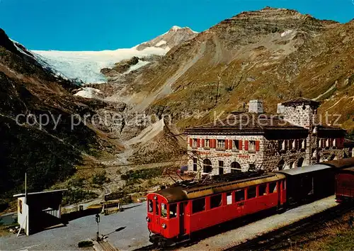 AK / Ansichtskarte  Eisenbahn Alp Gruem und Paluegletscher Rhaetische Bahn Eisenbahn