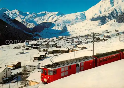 AK / Ansichtskarte  Eisenbahn Sedrun Graubuenden Rueras Milez Eisenbahn