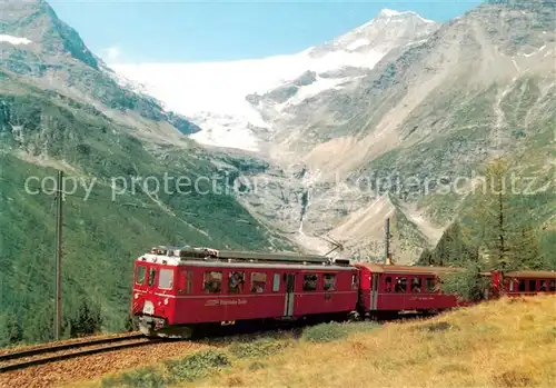 AK / Ansichtskarte  Eisenbahn Alp Gruem Bernina Bahn Eisenbahn