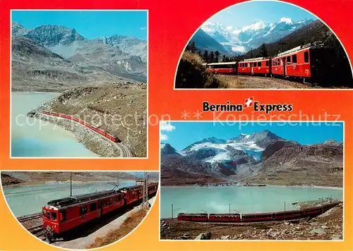 AK / Ansichtskarte  Eisenbahn Bernina Bahn Postresina Alp Gruem Eisenbahn