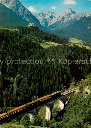 AK / Ansichtskarte 73841986 Eisenbahn Rhaetische Bahn Scuol Tarasp Vulpera  Eisenbahn