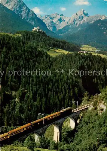 AK / Ansichtskarte  Eisenbahn Rhaetische Bahn Scuol Tarasp Vulpera  Eisenbahn