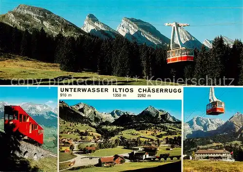 AK / Ansichtskarte  Seilbahn_Cable-Car_Telepherique Unterwasser Iltios Chaeserrugg  