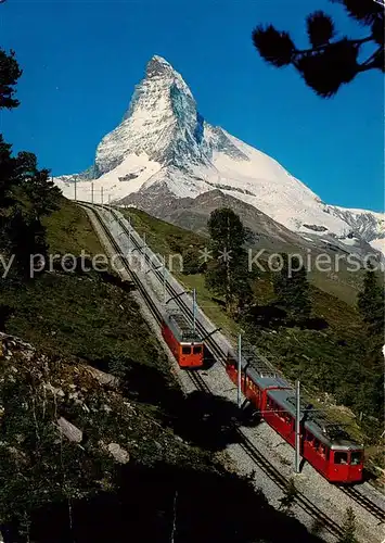 AK / Ansichtskarte 73842001 Zahnradbahn Zermatt Gornergratbahn  