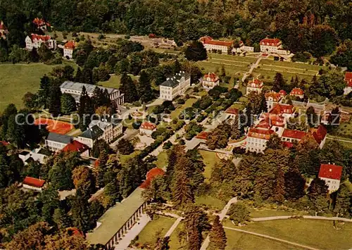 AK / Ansichtskarte  Bad_Brueckenau Kurpark mit Wandelhalle Kurort im Naturpark Bayerische Rhoen Bad_Brueckenau