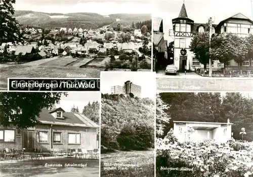 AK / Ansichtskarte 73842059 Bad_Finsterbergen Panorama Volkshaus Zur Linde Naturpark Huellrod FDGB Erholungsheim Wilhelm Pieck Gaststaette Schwimmbad Bad_Finsterbergen