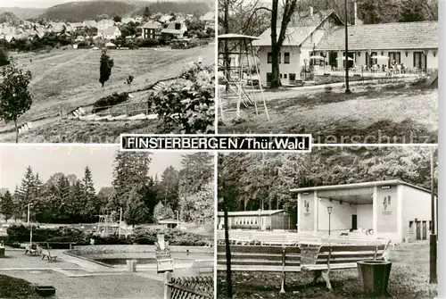 AK / Ansichtskarte  Bad_Finsterbergen Teilansicht Ferienheim Leinagrund Schwimmbad Kurpark Huellrod Bad_Finsterbergen