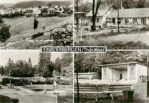 AK / Ansichtskarte  Bad_Finsterbergen Teilansicht Ferienheim Leinagrund Schwimmbad Kurpark Huellrod Bad_Finsterbergen