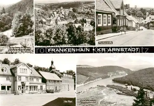 AK / Ansichtskarte 73842066 Frankenhain_Thueringen Panorama Frankenstrasse Am Plan Luetschetalsperre Frankenhain Thueringen