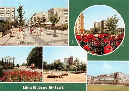 AK / Ansichtskarte 73842077 Erfurt Neubaugebiet Erfurt-Nord Thueringer Zoopark Einang Wohngebiet Rieth Kultur- und Freizeitzentrum Stadt Moskau Erfurt