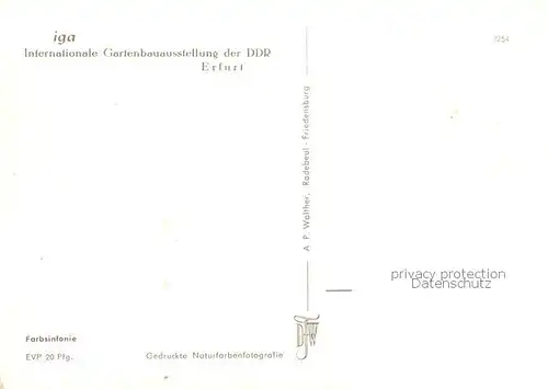 AK / Ansichtskarte 73842082 Erfurt iga Internationale Gartenbauausstellung der DDR Erfurt