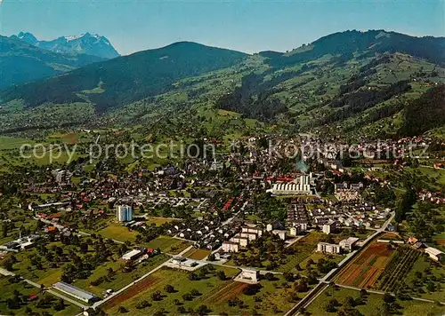 AK / Ansichtskarte  Altstaetten_SG Fliegeraufnahme mit Saentis Altstaetten_SG
