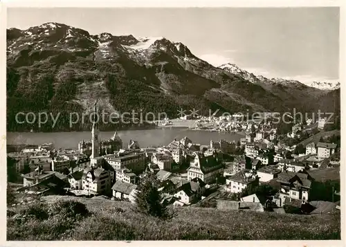 AK / Ansichtskarte  St_Moritz_Dorf_GR und Bad Panorama St_Moritz_Dorf_GR