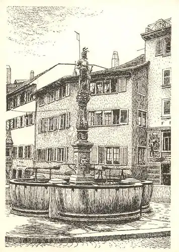 AK / Ansichtskarte  Zuerich_ZH Stuessihofstatt Zeichnung Zuerich_ZH
