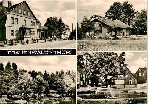 AK / Ansichtskarte  Frauenwald_Thueringen FDGB Erholungsheim Raymonde Dien Milchbar Cafe Lenkgrund Platz des Friedens Frauenwald Thueringen