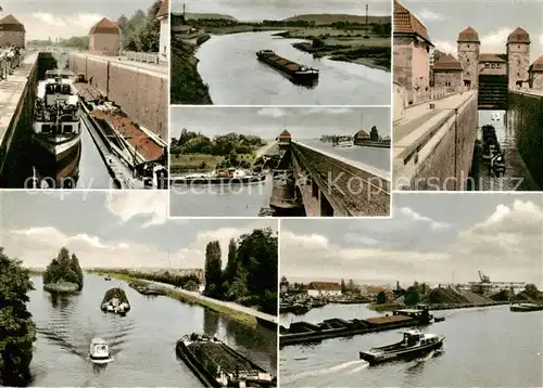 AK / Ansichtskarte  Minden__Westfalen_Weser Weserkreuz Schachtschleuse zwischen Mittellandkanal und Weser Kanalbruecke 