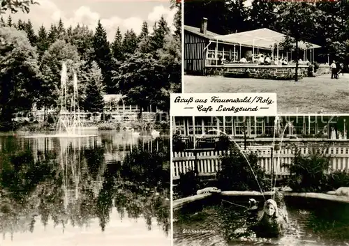 AK / Ansichtskarte  Frauenwald_Thueringen Cafe Lenkgrund Gondelteich Gluecksbrunnen Frauenwald Thueringen