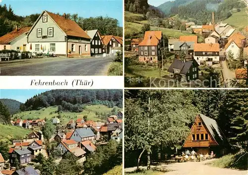 AK / Ansichtskarte 73842212 Fehrenbach_Thueringer_Wald HOG Rasthof Teilansichten Waldbaude Werraquelle Fehrenbach_Thueringer_Wald