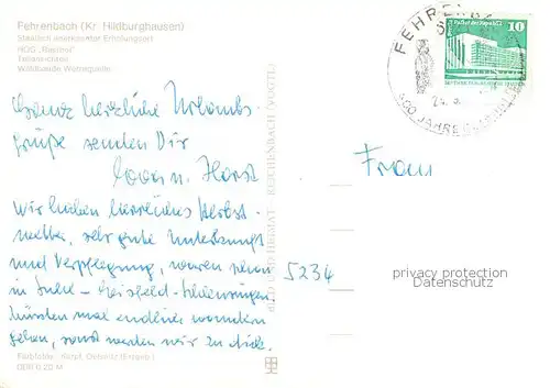 AK / Ansichtskarte  Fehrenbach_Thueringer_Wald HOG Rasthof Teilansichten Waldbaude Werraquelle Fehrenbach_Thueringer_Wald