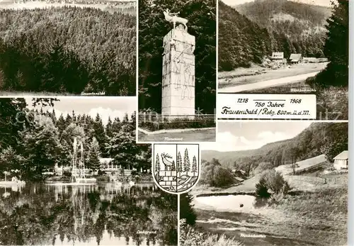 AK / Ansichtskarte  Frauenwald_Thueringen Panorama Lenkgrund Fraubachmuehle Traenkbachmuehle Monument Frauenwald Thueringen