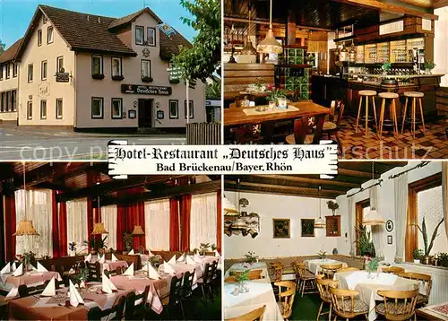 AK / Ansichtskarte 73842250 Bad_Brueckenau Hotel Restaurant Deutsches Haus Bar Gastraeume Bad_Brueckenau