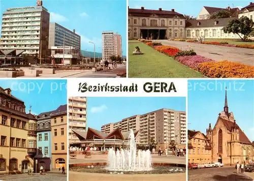 AK / Ansichtskarte  Gera Dr Rudolf Breitscheid Strasse Kunstgalerie Stadtapotheke Cafe Rendezvous Untermhaeuser Marienkirche Gera