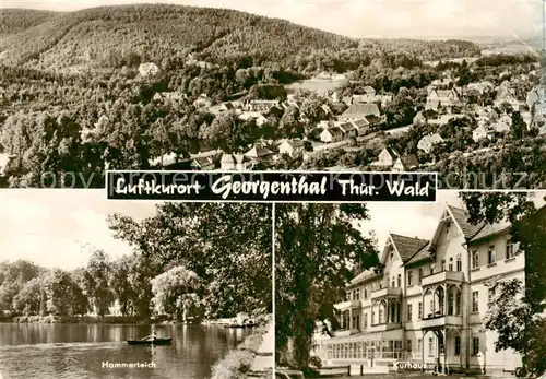 AK / Ansichtskarte  Georgenthal_Gotha Panorama Hammerteich Kurhaus Georgenthal Gotha