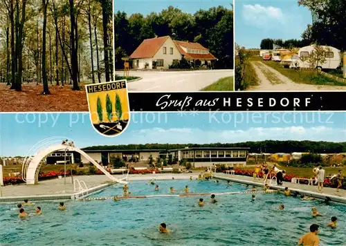 AK / Ansichtskarte  Hesedorf_Bremervoerde Teilansichten Camping Schwimmbad Hesedorf Bremervoerde