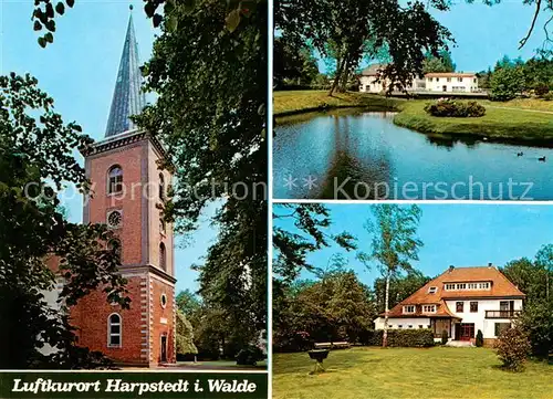 AK / Ansichtskarte  Harpstedt Kirche Schwanenteich Park Harpstedt