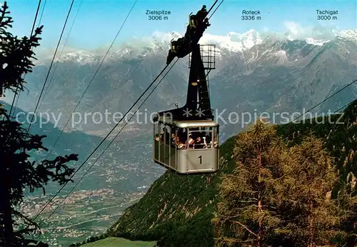 AK / Ansichtskarte Seilbahn_Cable Car_Telepherique Meran Ifinger Seilbahn Naiftal 