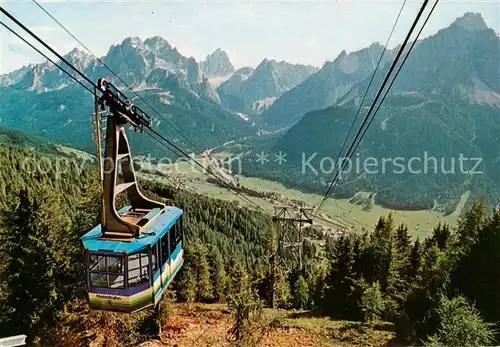 AK / Ansichtskarte Seilbahn_Cable Car_Telepherique Dolomiti Sexten Sesto Funivia Monte Elmo Helmbahn 